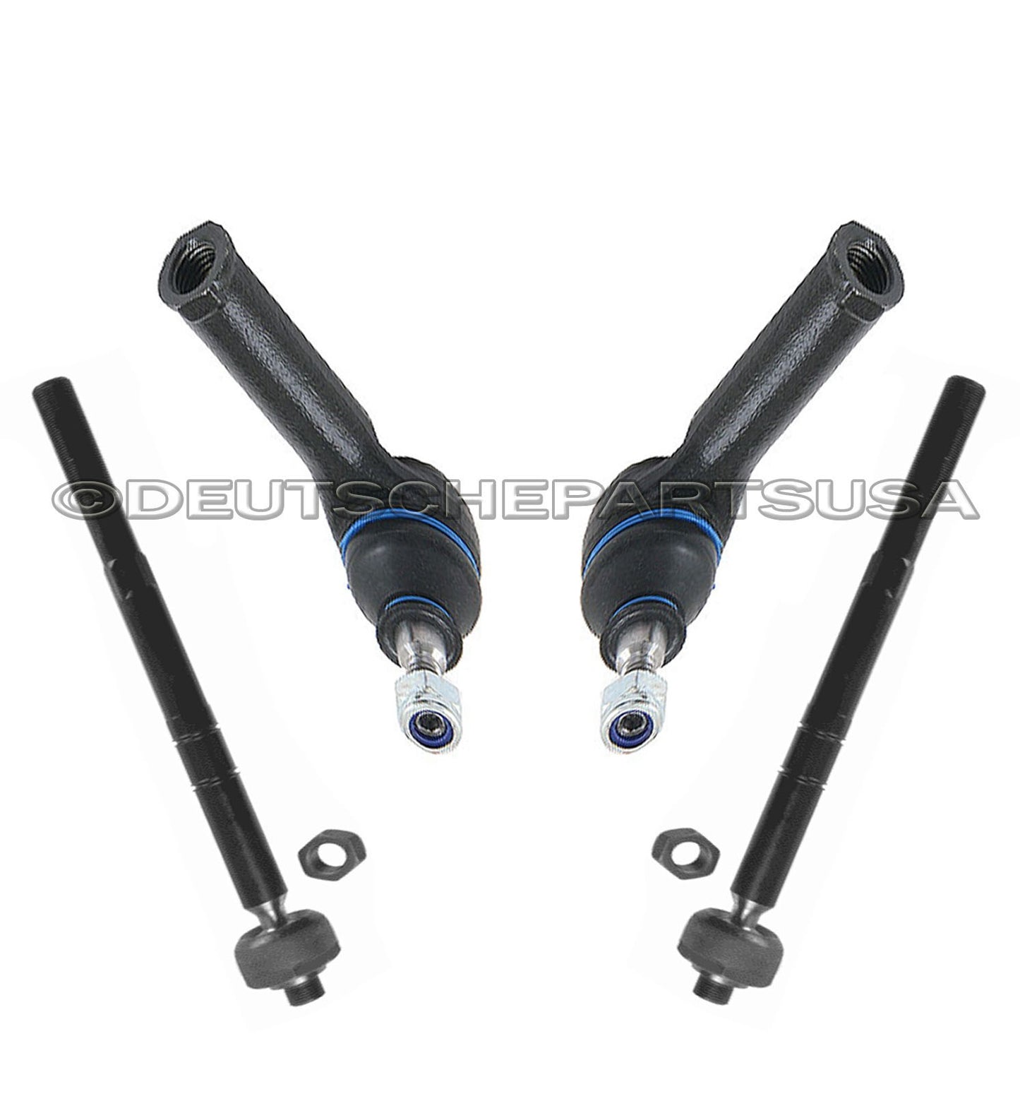Front Tie Rod Rods INNER + OUTER LEFT + RIGHT for Jaguar X-Type C2S12013 SET 4