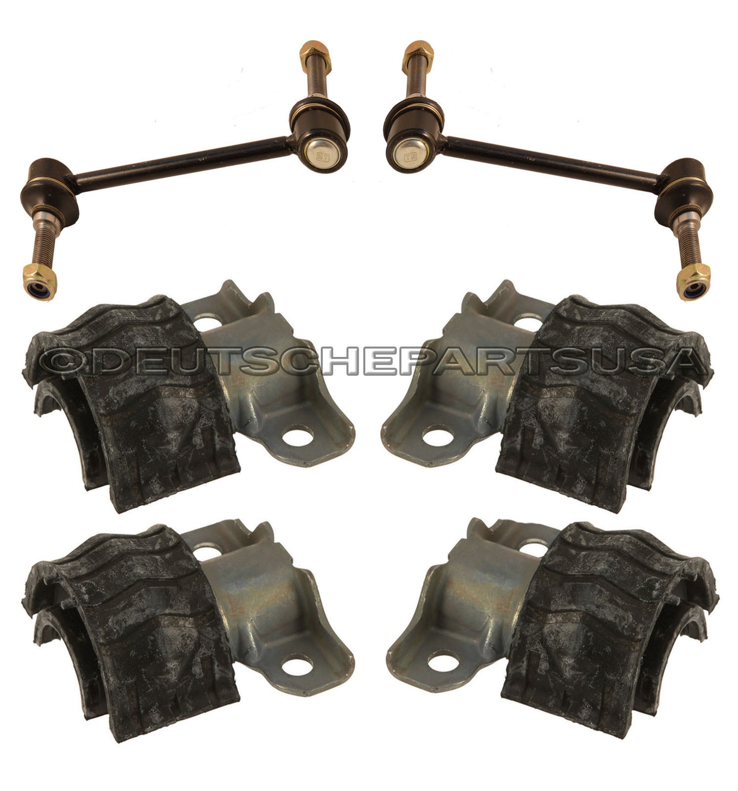 SWAY STABILIZER BAR LINK + STEERING RACK MOUNT Bushings Mercedes W164 GL ML 10pc