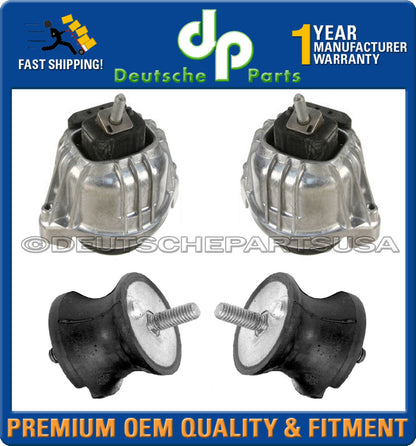 HYDRAULIC ENGINE MOTOR TRANSMISSION MOUNT MOUNTS BMW 22116773744 22116760330 SET