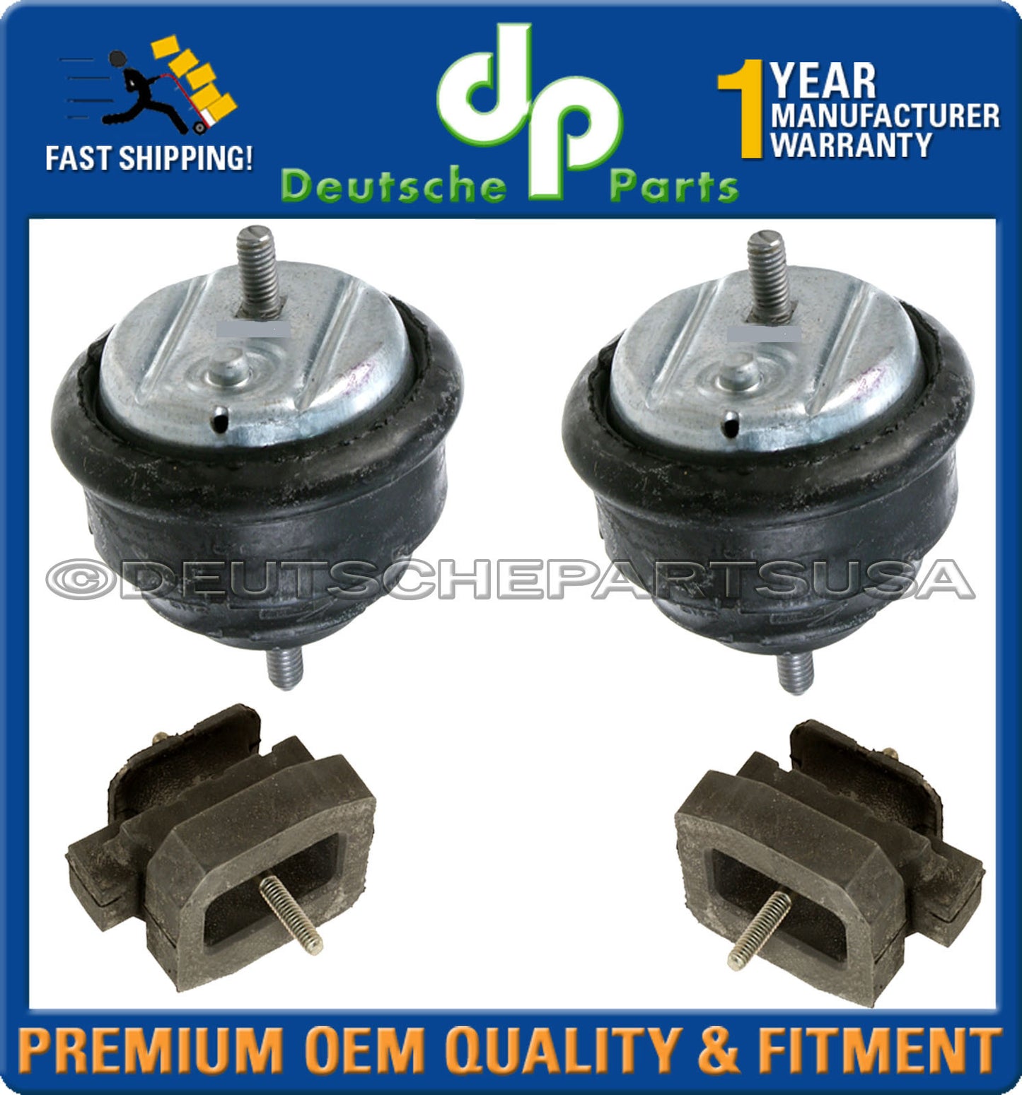 BMW E90 M3 HYDRAULIC OIL FILLED ENGINE MOTOR Transmission Mount Mounts Set 4