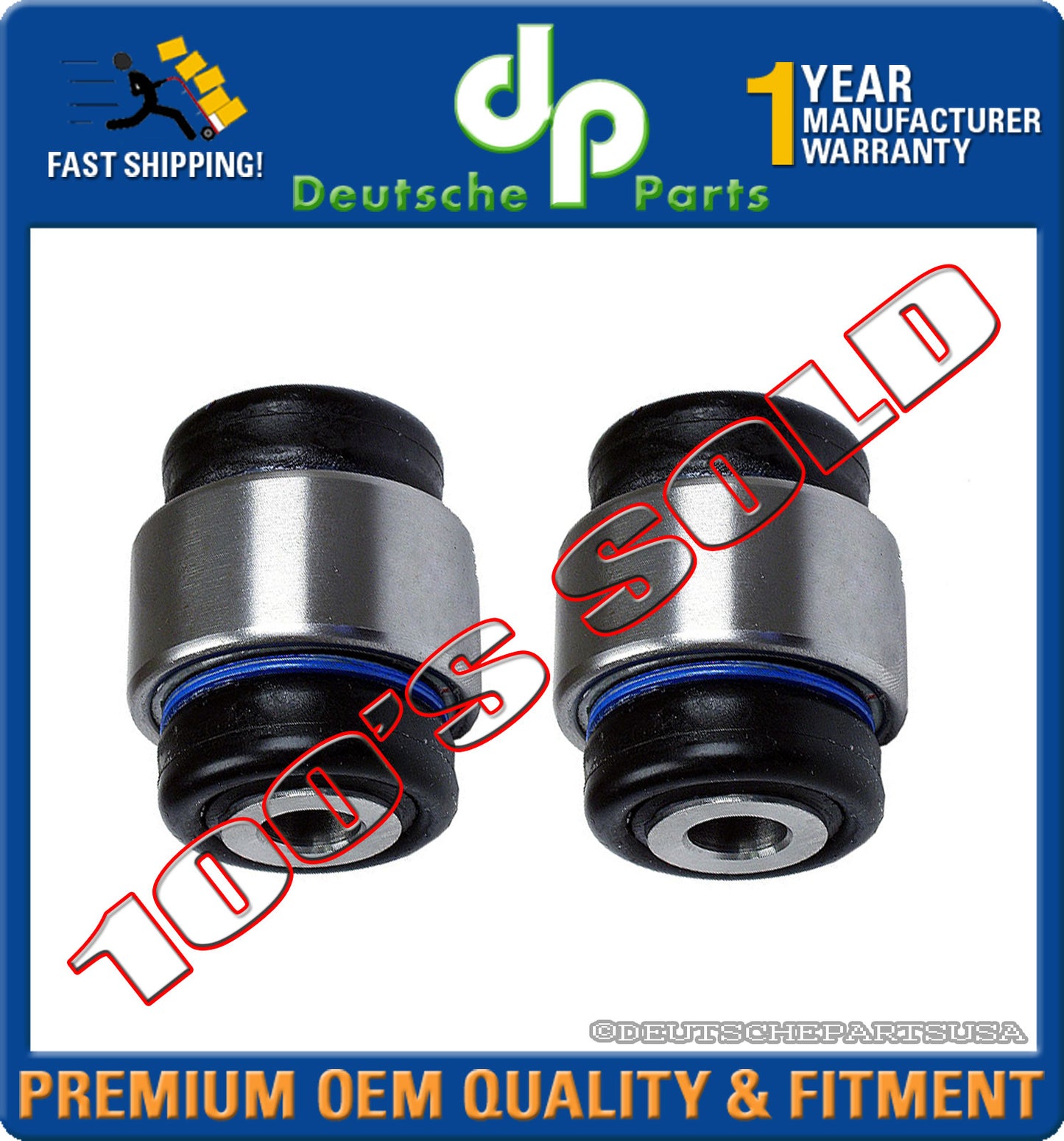 REAR CONTROL TRAILING ARM BUSHING BALL JOINTS for BMW E36 E46 33326775551 SET 2
