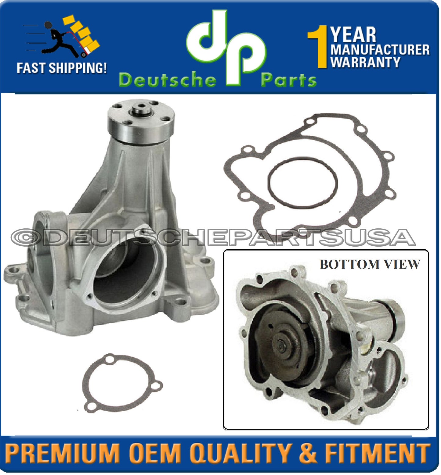 MERCEDES BENZ R107 W107 SL500 SL Water Pump & GASKET 1986 1987 1988 1989 1990