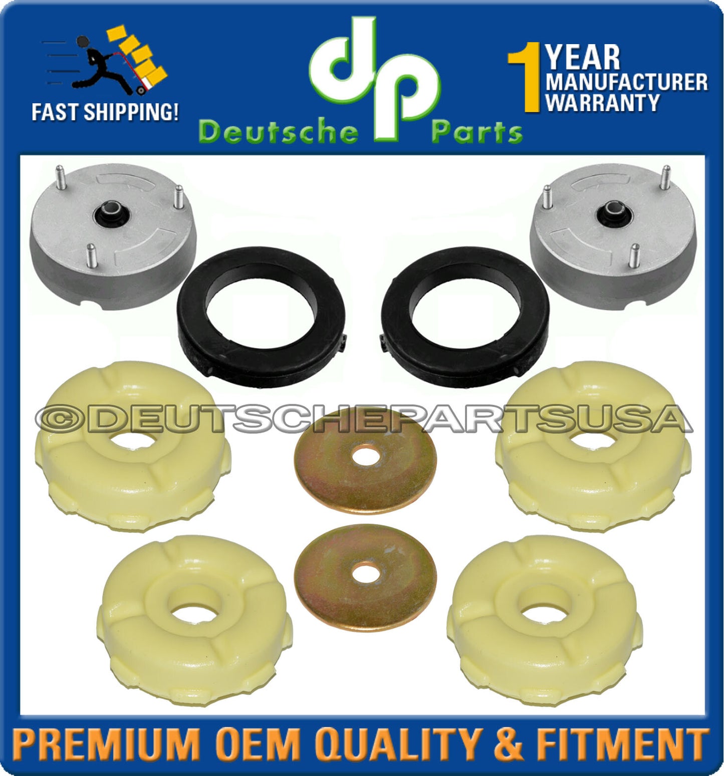 BMW E70 X5 E71 X6 Front Strut Mount Bearing Washer Bushing Bump Stop Adaptive 10