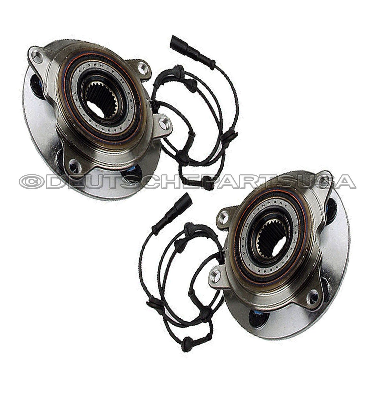 LAND ROVER DISCOVERY FRONT WHEEL HUBS BEARINGS ASSEMBLY + SENSOR TAY100060 SET 2