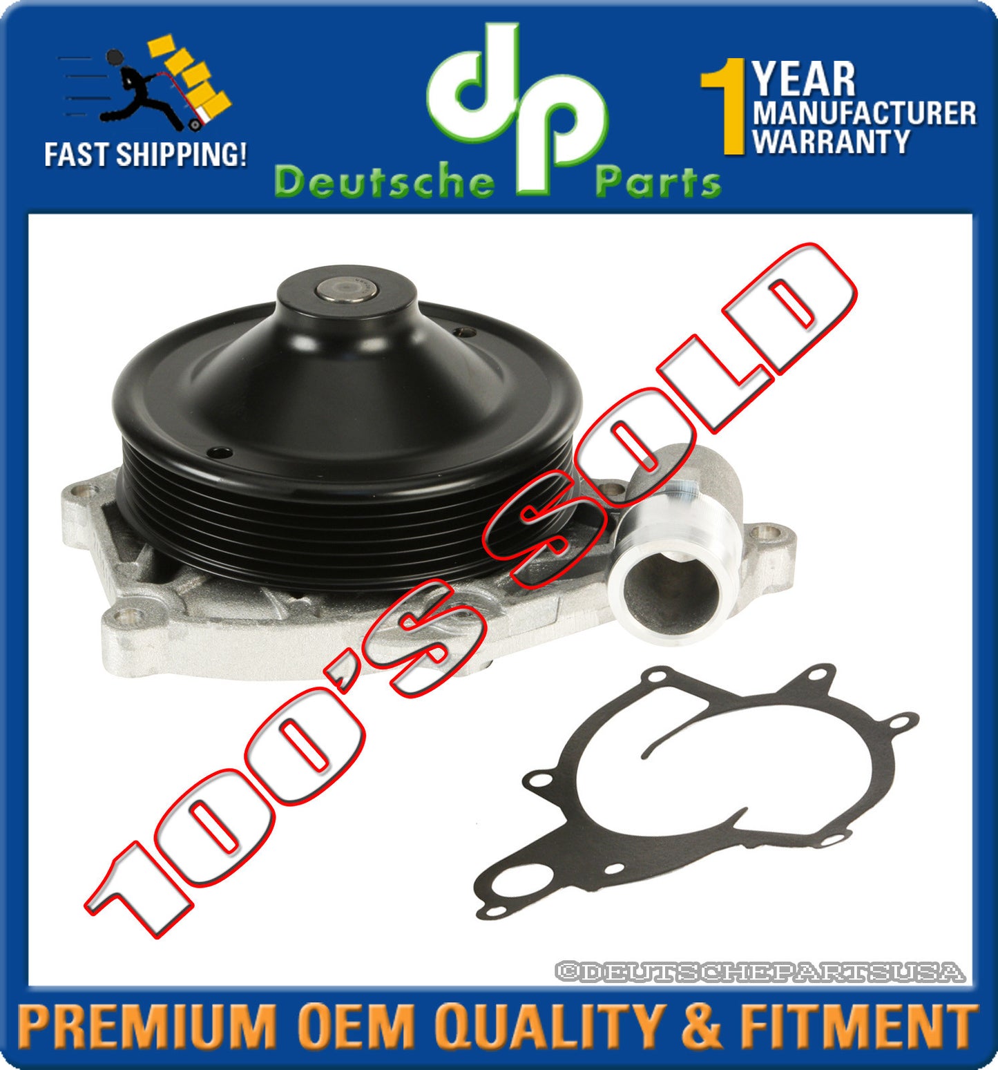 Porsche 911 997 987 BOXSTER CAYMAN Water Pump +GASKET 99710601106 METAL IMPELLER