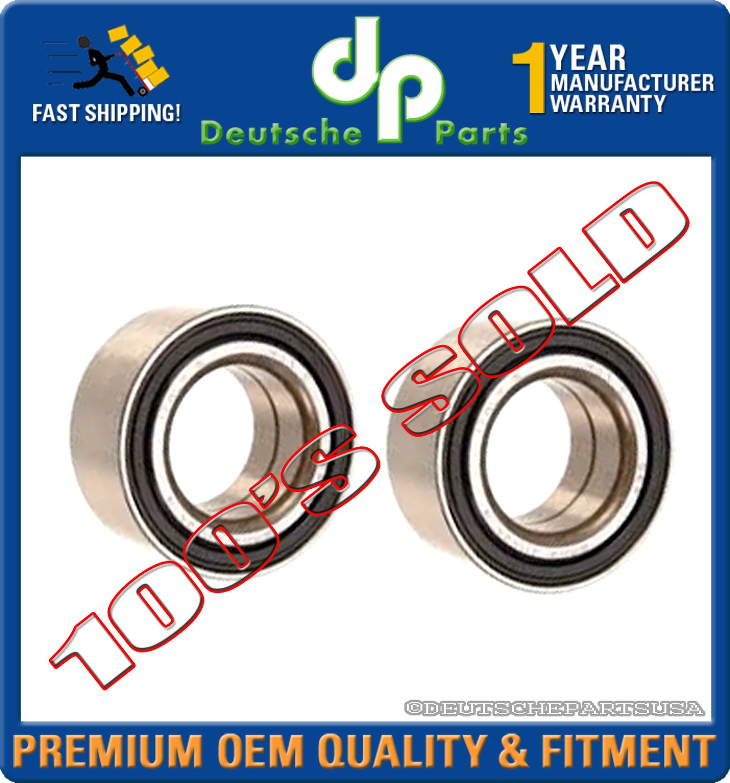 Porsche 996 911 986 Boxster Front / Rear L/R Wheel Bearings 99905304103 SET 2