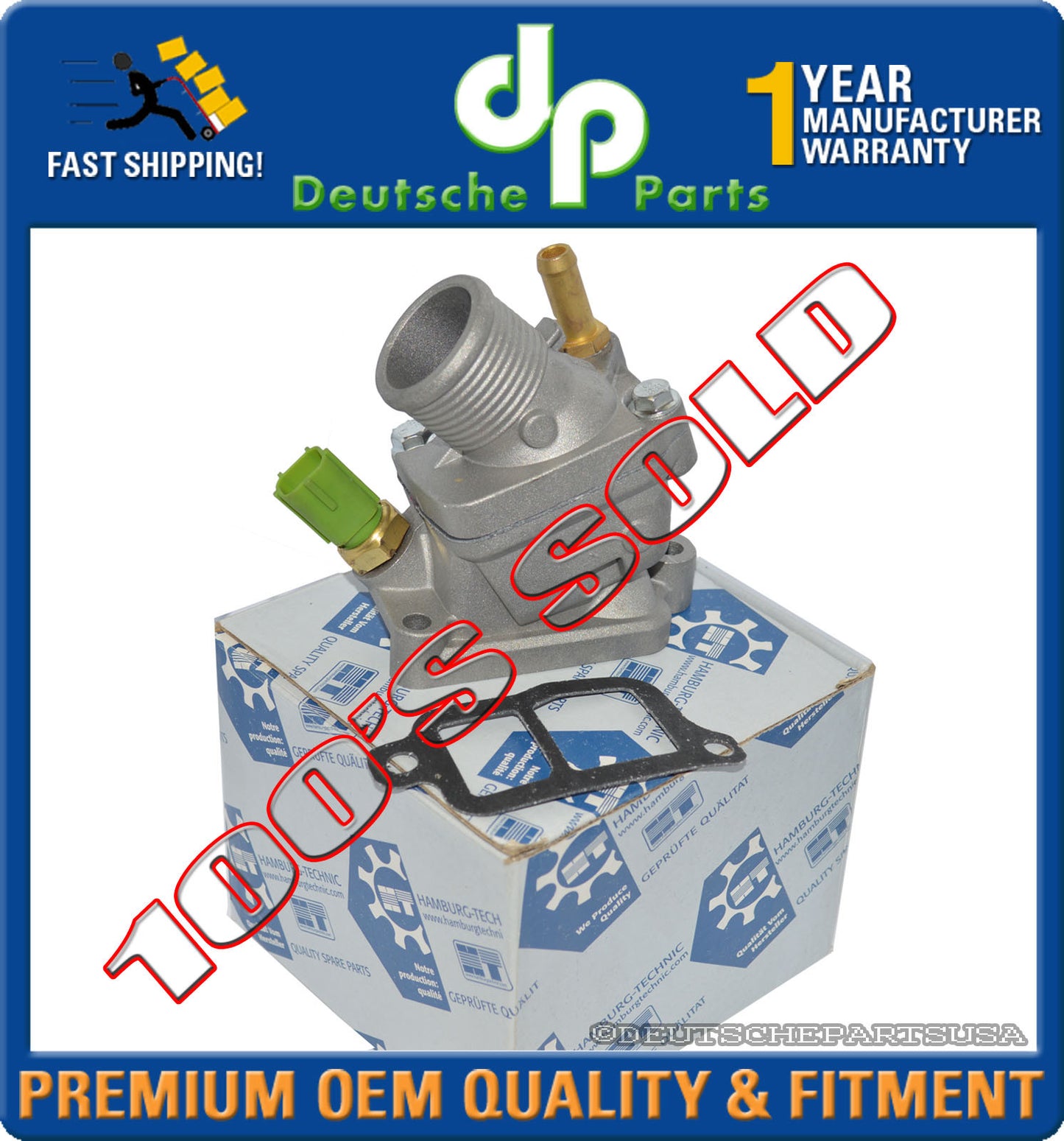 Volvo S60 S80 V70 C70 XC70 XC90 ENGINE THERMOSTAT + SENSOR  + GASKET 31293698