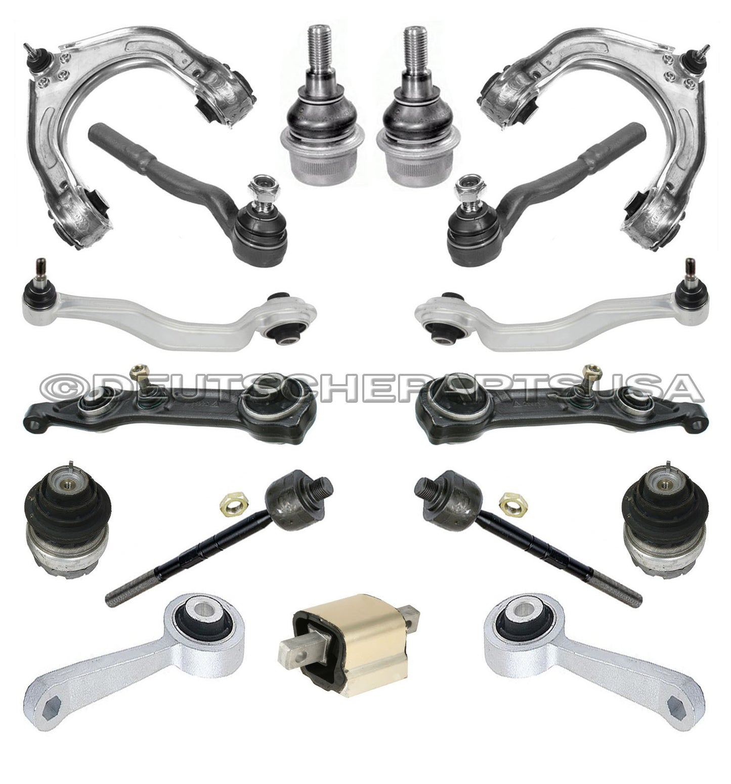 Mercedes W211 E320 Control Arms Ball Joints ENGINE TRANNY MOUNTS SUSPENSION Kit