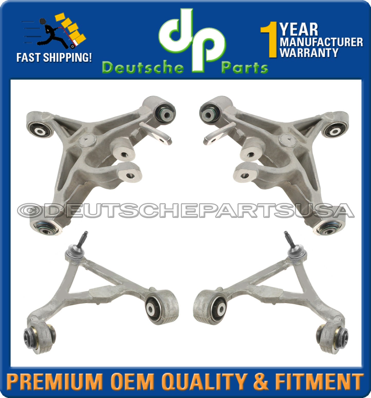 LINCOLN LS V6 V8 REAR UPPER + LOWER CONTROL ARM ARMS BALL JOINT JOINTS SET 4