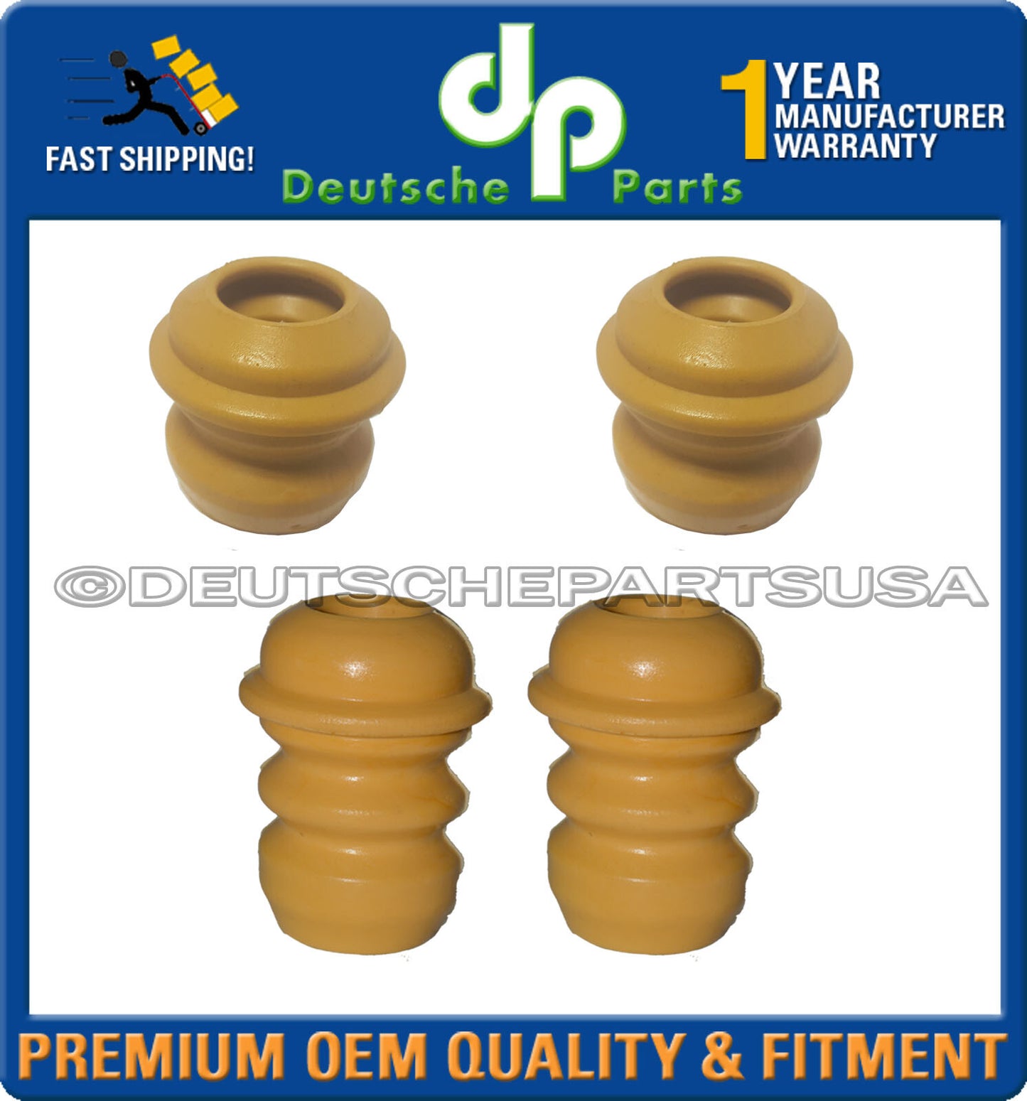 Porsche 986 Boxster FRONT REAR Strut Shock Mount Bump Stop Stops L+R Set 4