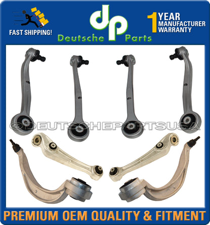 Porsche Macan Front UPPER LOWER Forward Rearward Control Arms Ball Joints Set 8