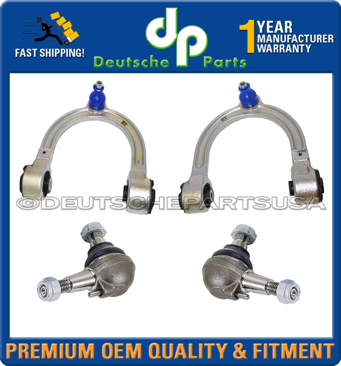 For Mercedes W211 Front Upper Control Arm Ball Joints Sway Bar Suspension Kit 6