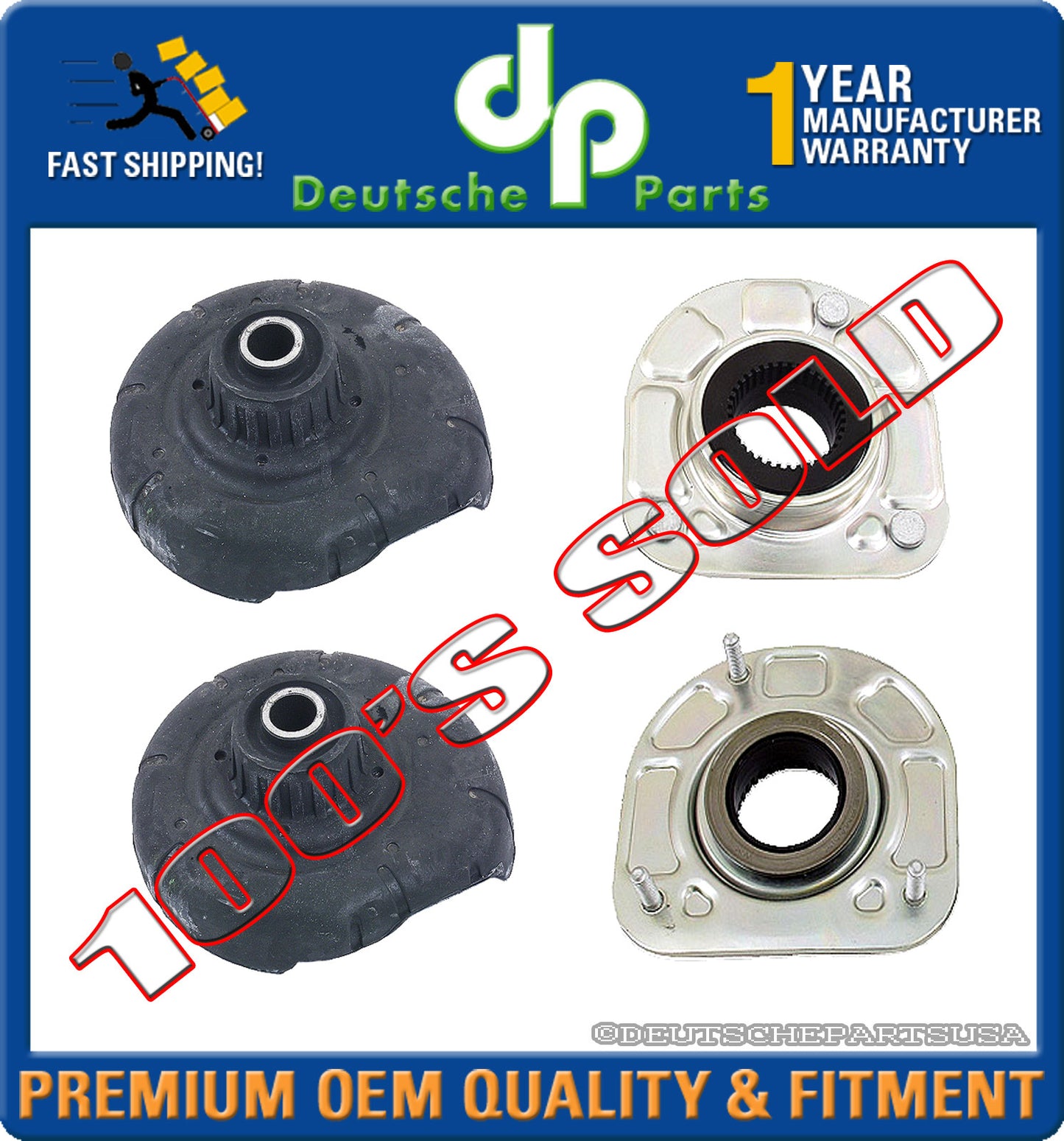 VOLVO S60 S80 V70 XC STRUT MOUNT MOUNTS BUSHING BEARING 8646713 + 30714968 SET 4