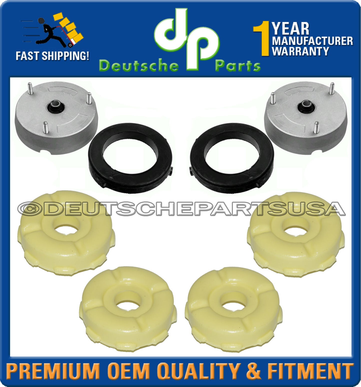 BMW E70 X5 E71 X6 Front Strut Mount Bearing Washer Bushing Bump Stop Adaptive 10