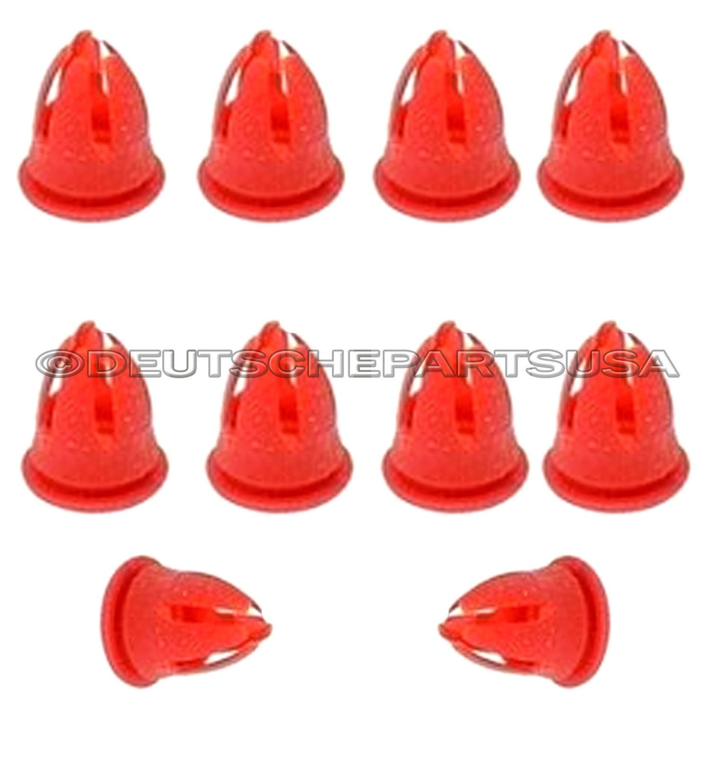 MERCEDES BENZ W124 W203 W209 W210 RED FENDER AND DOOR MOLDING CLIPS - SET 10