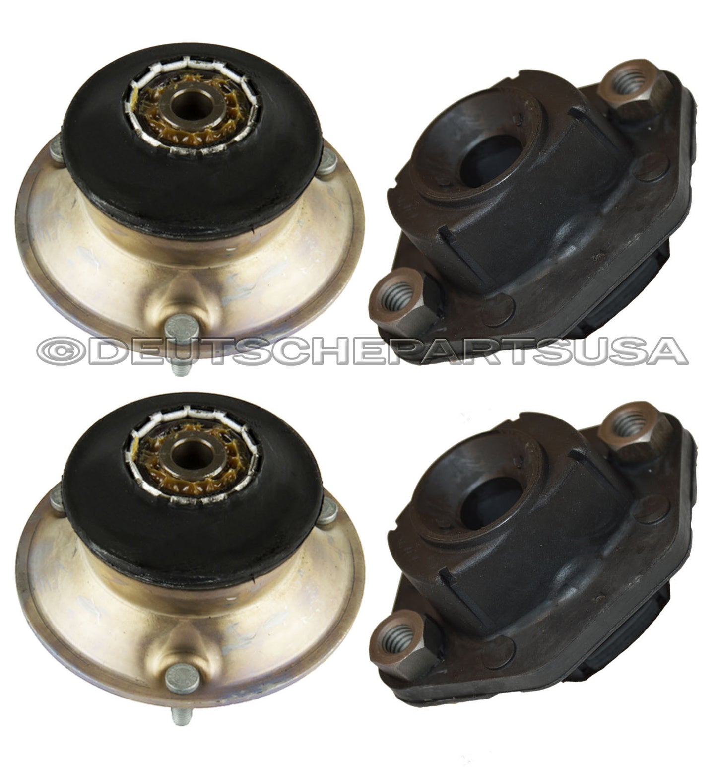 Front + Rear Lower Shock Strut Mount Mounts Bearing for BMW E82 E88 E90 SET OF 4
