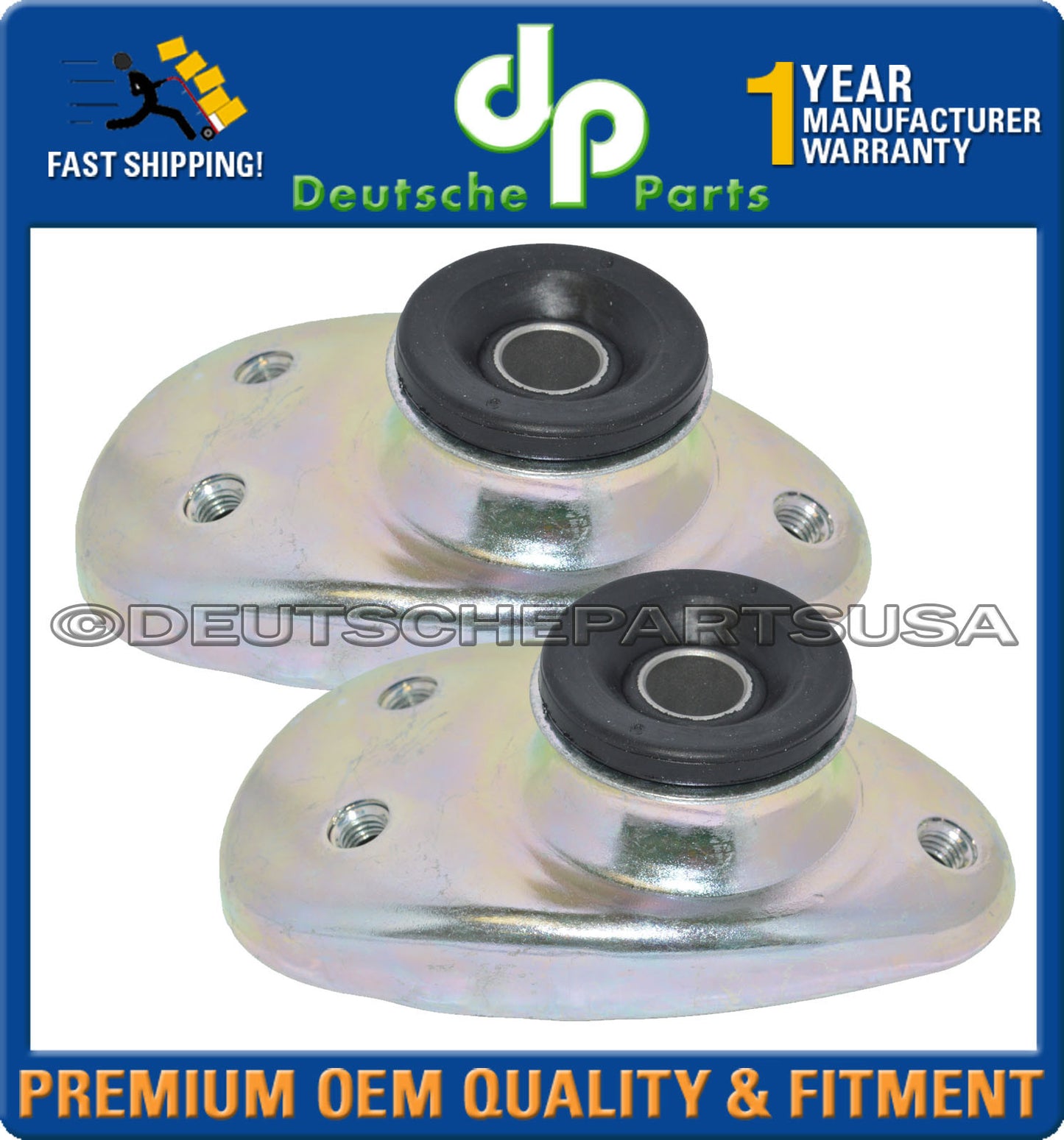 Porsche 911 912 930 FRONT Upper Strut Shock Mounts Presssure Plates Set of 6
