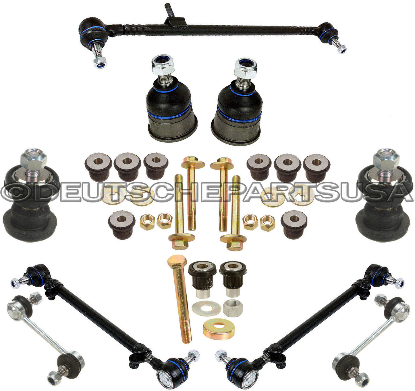 MERCEDES W115 230 250 220 280 SWAY BAR DRAG LINK TIE ROD BALL JOINT BUSHING KIT