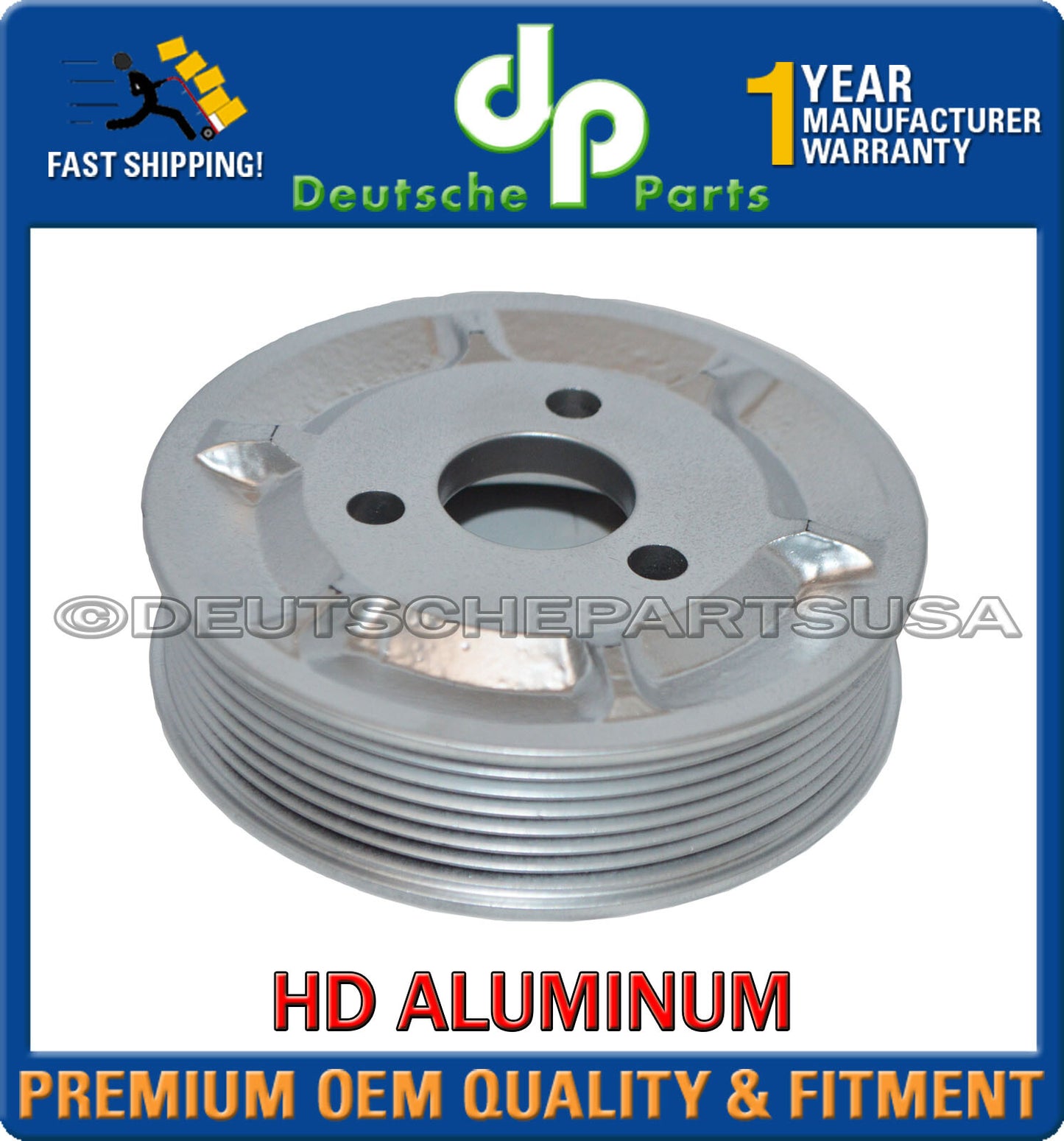 BMW E82 E88 E90 E91 E92 E93 P/S Power Steering Pump Pulley 32427553955 SILVER HD