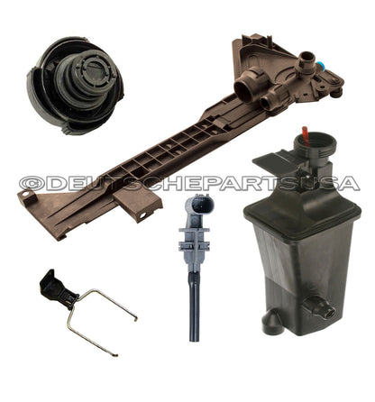 EXPANSION TANK RETAINER PLATE + CAP + SENSOR + CLIP for BMW E46 KIT 5 - MANUAL