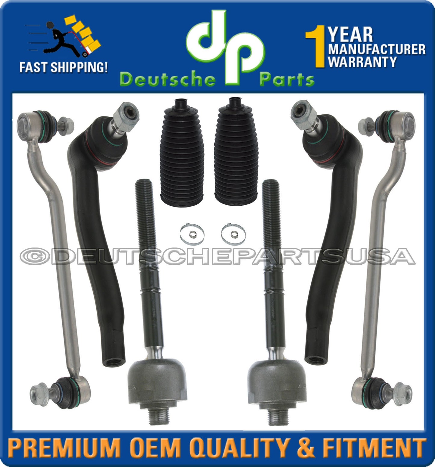 MERCEDES W203 4MATIC SWAY BAR STABILIZER LINK LINKS Steering TIE ROD Rack Boot 8