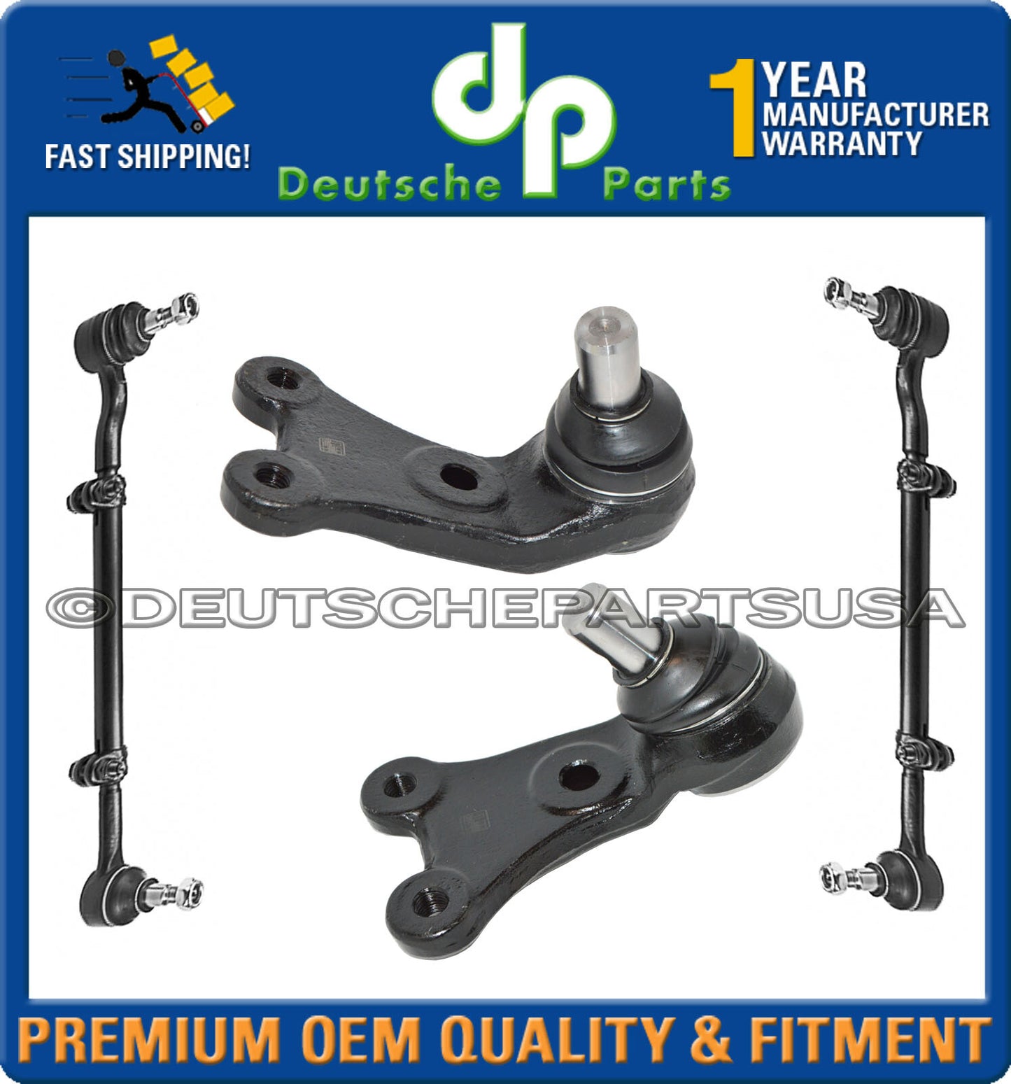 Mercedes 300TD TURBO 4MATIC STEERING TIE ROD BALL JOINTS SET 1986 1987 1988 1989