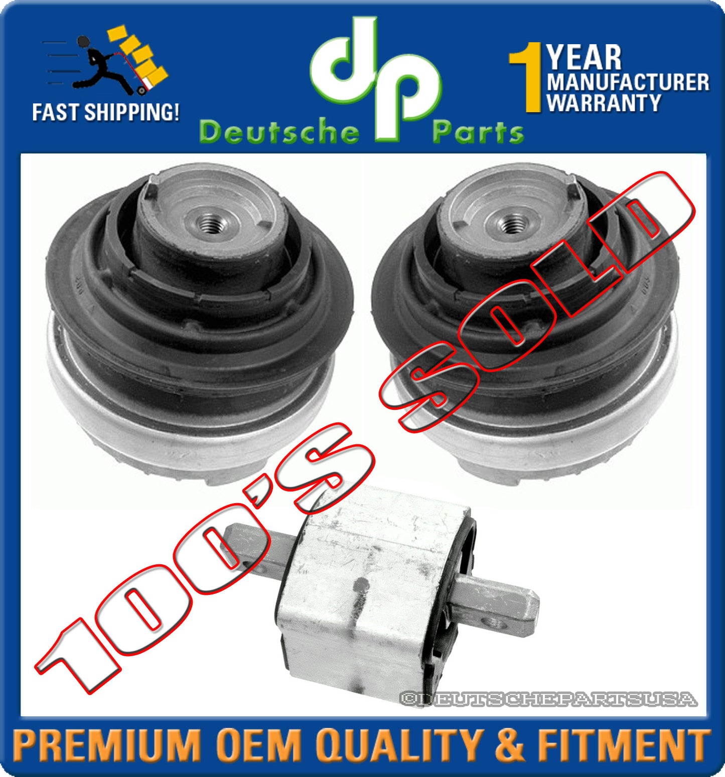 Mercedes W220 S500 S430 S600 S-Class Engine Motor Transmission Mount Mounts 3