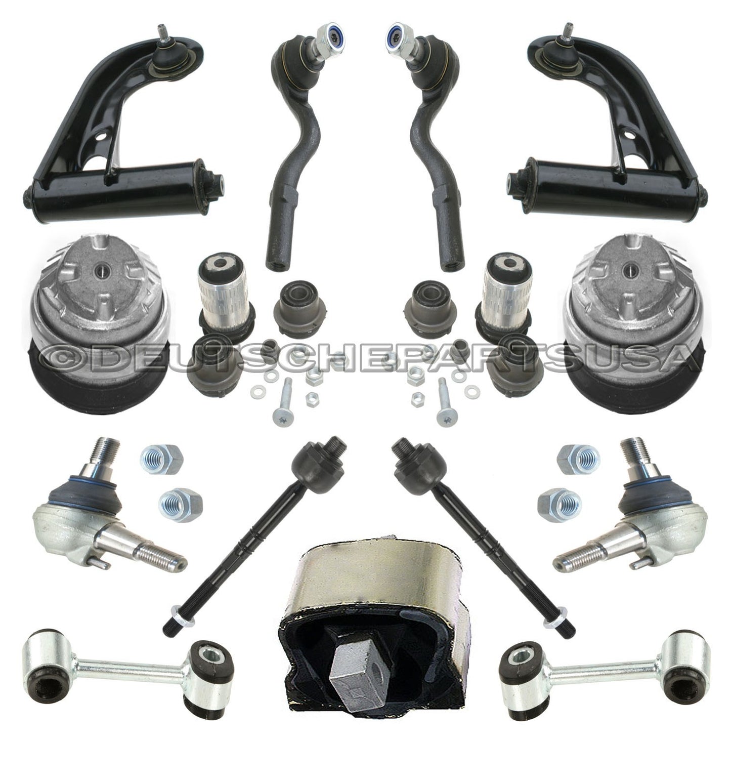 MERCEDES W210 E300 Front Control Arms Ball Joints Tie Rods Mounts SUSPENSION Kit