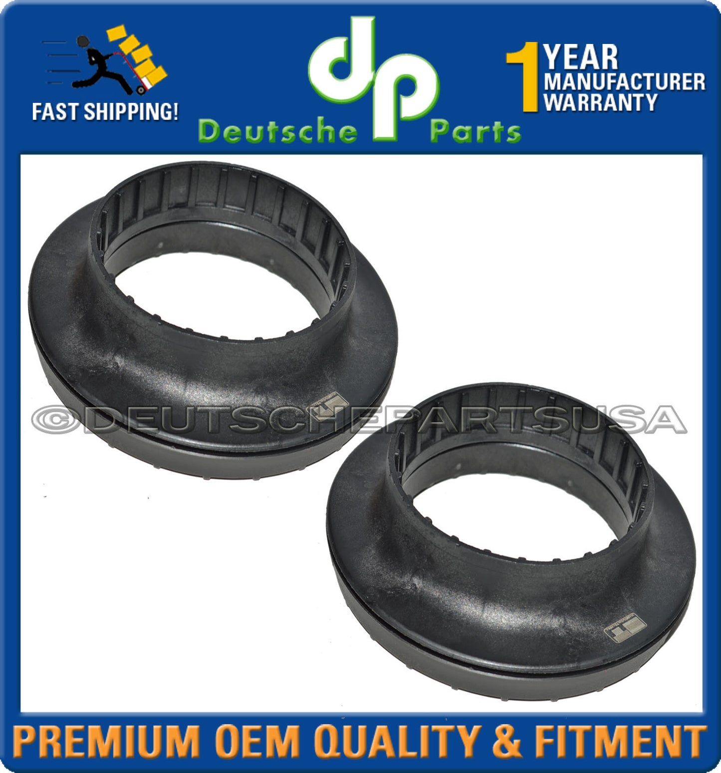 Front Shock Strut Mount Bearing LEFT + RIGHT 13270705 for SAAB 9-3 93 SET 2
