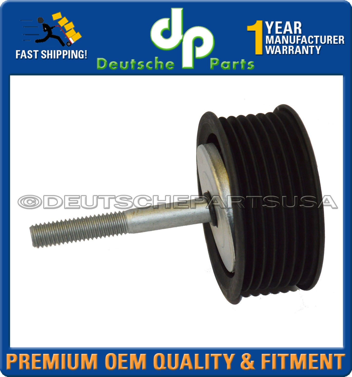 Porsche Cayenne Panamera Drive Belt Idler Pulley Belt Tensioner w/Arm Belt Set 4