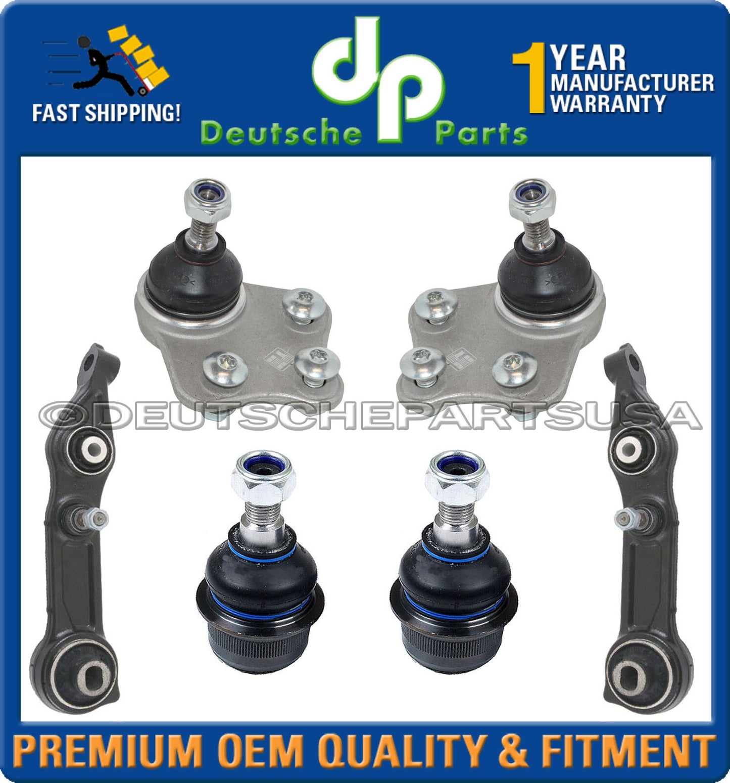Mercedes W211 W219 Front Lower Control Arms + Upper + Ball Joints SUSPENSION Kit
