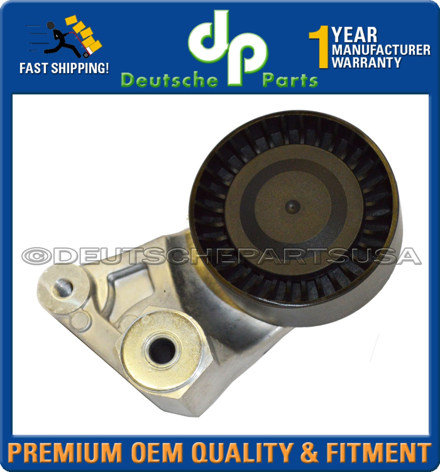 Porsche Cayenne Panamera Drive Belt Idler Pulley Belt Tensioner w/Arm Belt Set 4