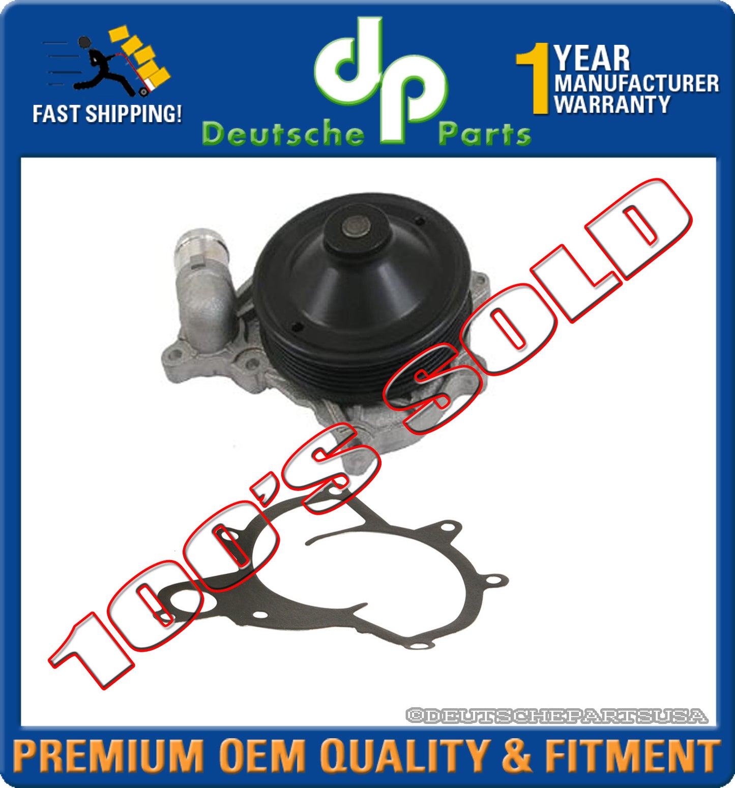 Porsche 911 996 CARRERA Water Pump + GASKET 99 2000 01 02 03 04 996 106 011 57