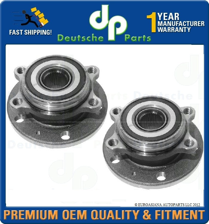 Audi A3 VW Eos Golf Jetta Rabbit FRONT Wheel HUB HUBS Bearing 1T0 498 621 SET 2
