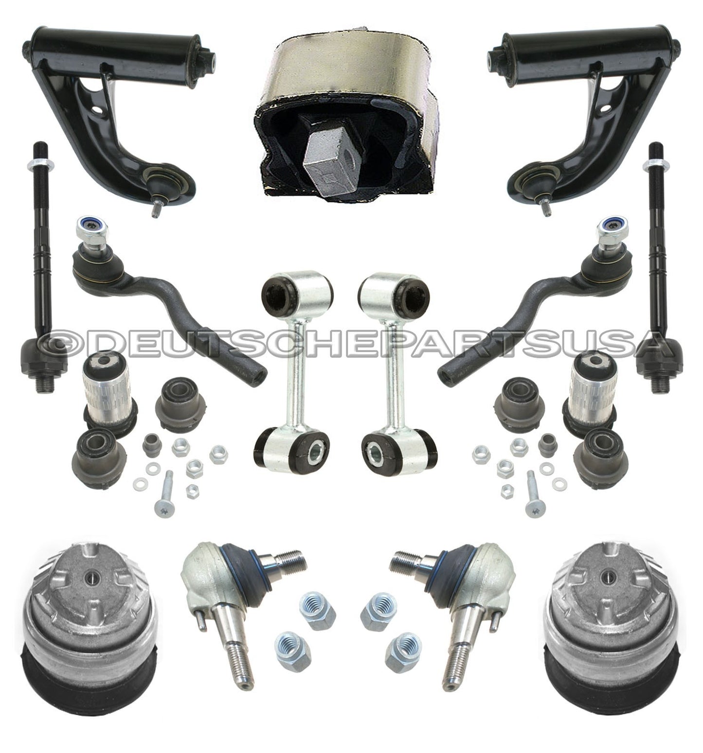 MERCEDES W210 E300 Front Control Arms Ball Joints Tie Rods Mounts SUSPENSION Kit
