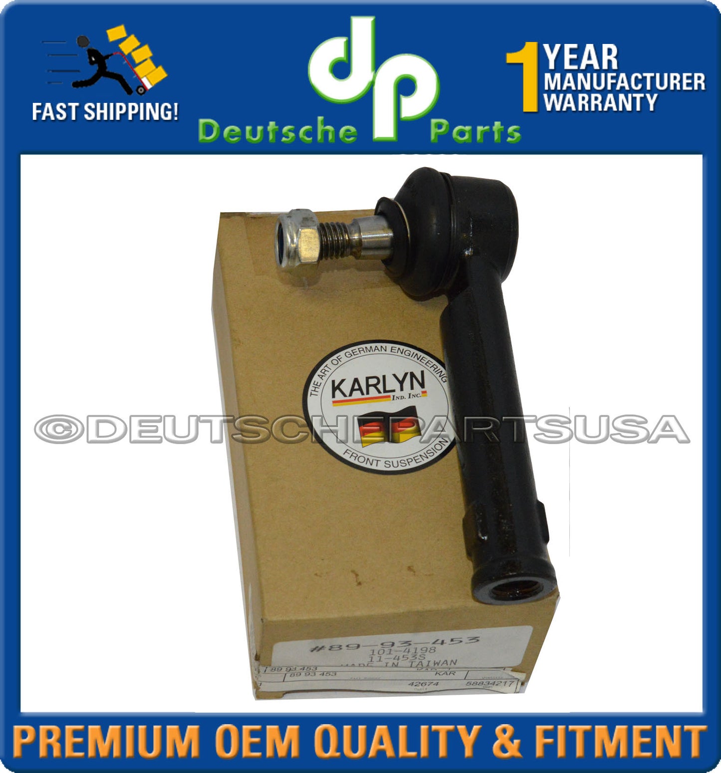 Saab 9000 LEFT /  RIGHT Steering Tie Rod End 89 93 453 KARLYN