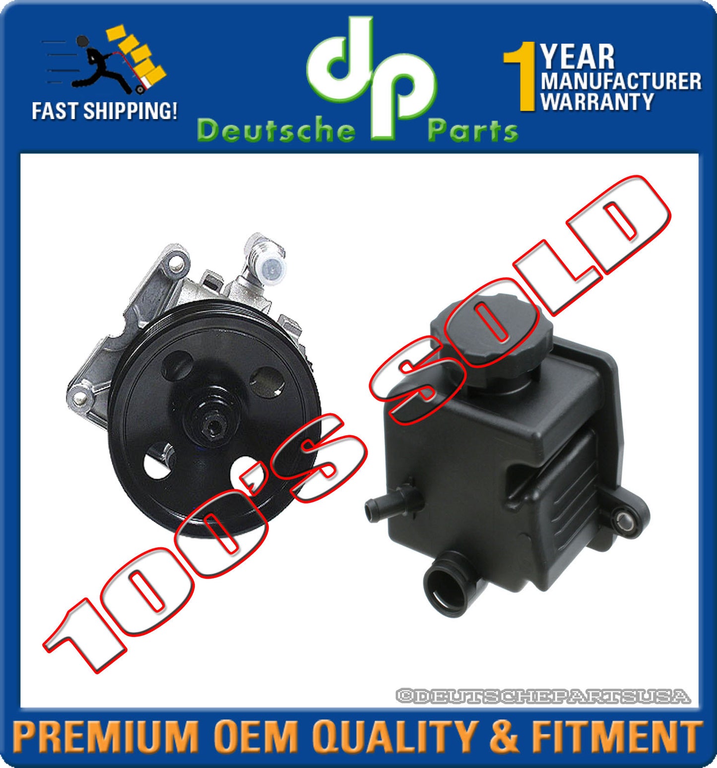MERCEDES W163 POWER STEERING PUMP WITH P/S RESERVOIR TANK ML320 ML430 ML55AMG