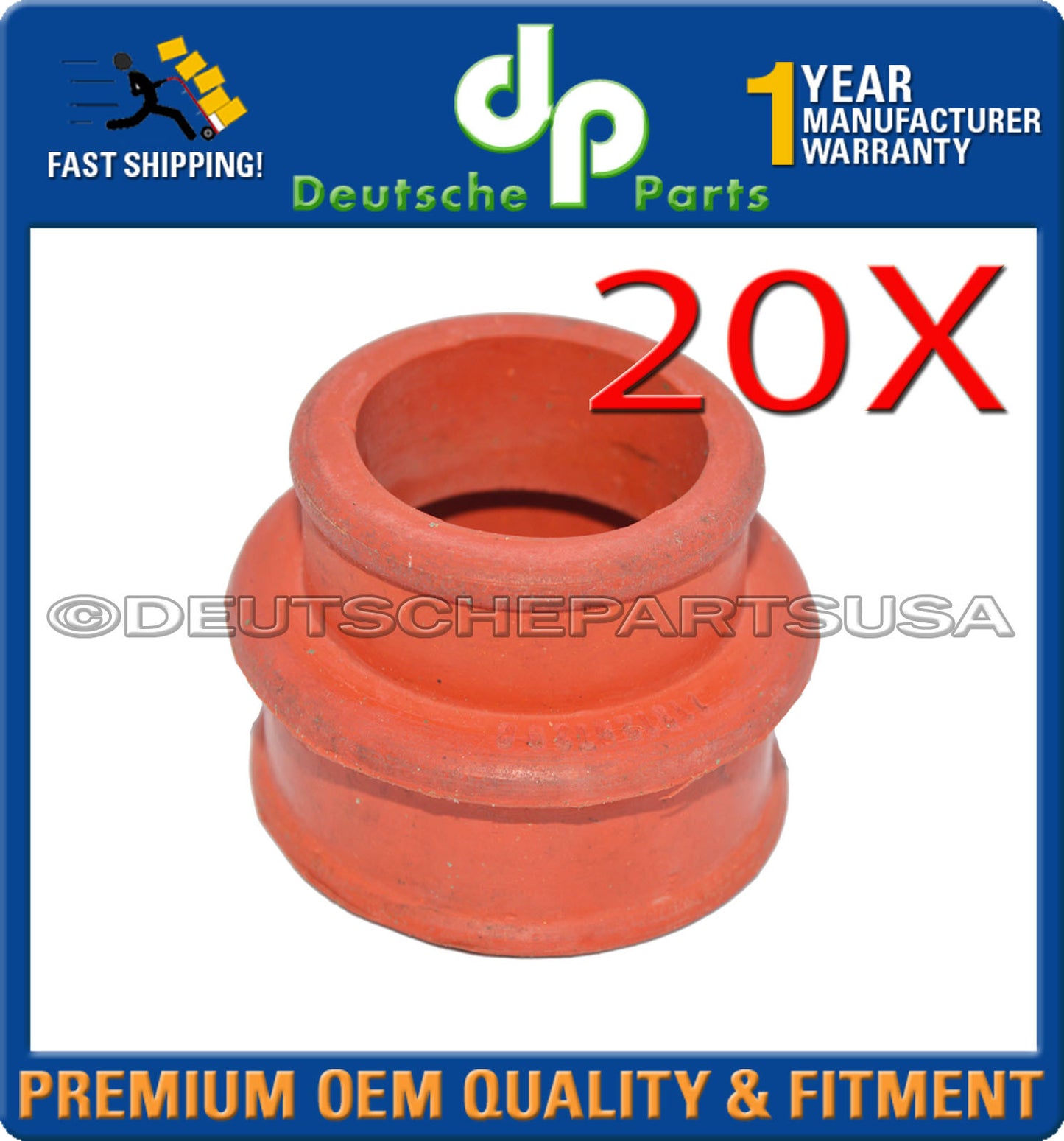 Volkswagen Beetle Thing Transporter Intake Manifold Sleeve 113129729B Red Set 20