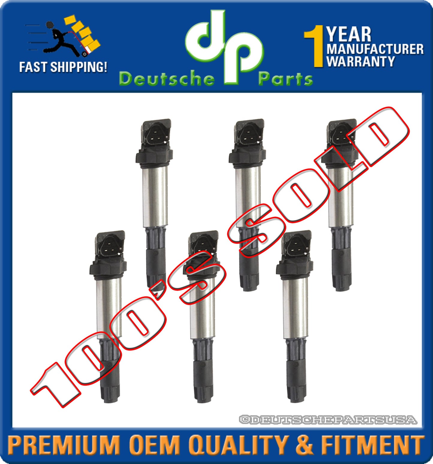 DIRECT IGNITION COIL COILS for BMW 545i 745i 645Ci 760i X5 750i 550i 650i SET 6