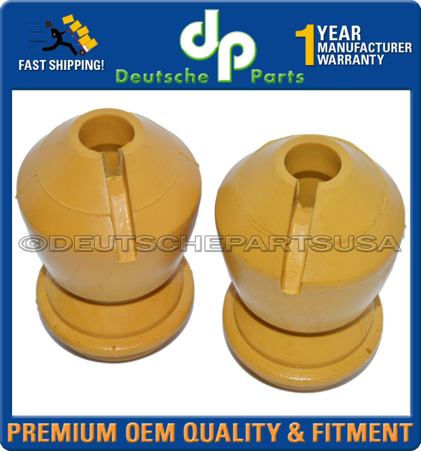 PORSCHE 944 968 Front L + R Rubber Bump Stop (Bushing) for Strut 95134352700 Set