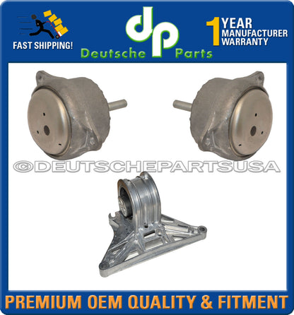 Manual Transmission Center Engine Motor Mount Bracket Porsche 986 Boxster Set 3