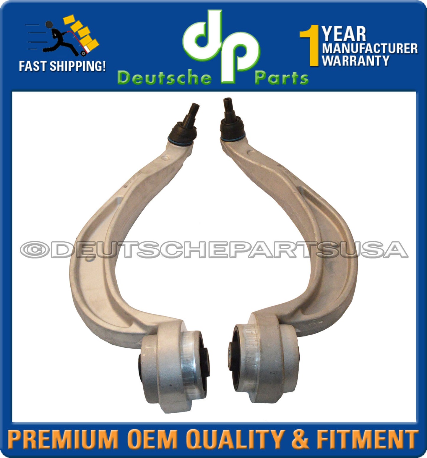 Porsche Macan Front UPPER LOWER Forward Rearward Control Arms Ball Joints Set 8