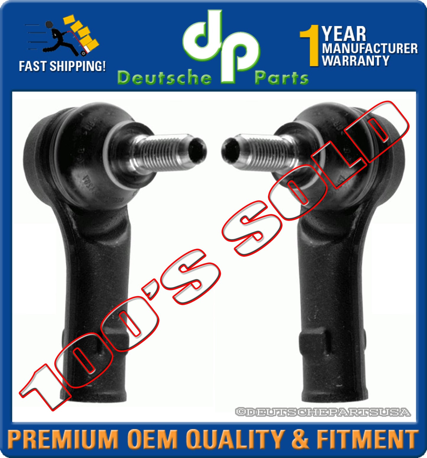 AUDI TT QUATTRO VOLKSWAGEN GOLF OUTER LEFT RIGHT TIE ROD RODS END SET PAIR