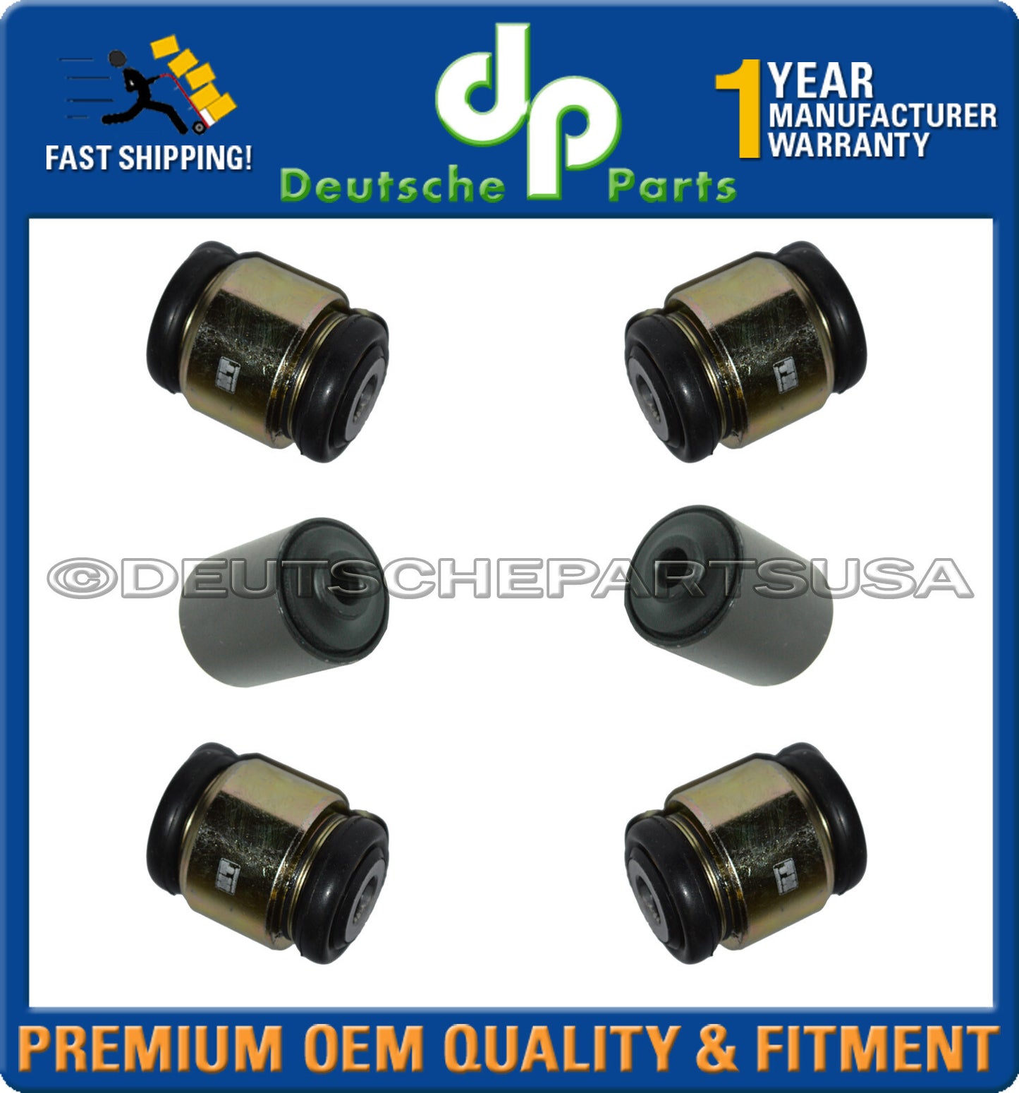 JAGUAR XJ Rear Lower Control Arm Fluid Hydrabushings LEFT + RIGHT SET 6