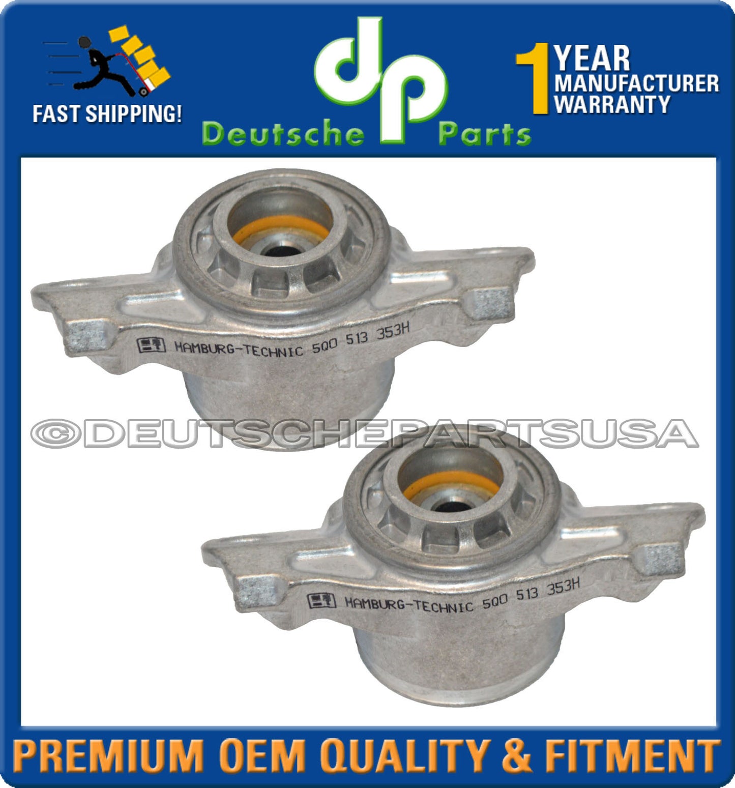 AUDI A3 VW GOLF REAR SHOCK MOUNT MOUNTS L + R 5Q0513353H 5Q0 513 353H SET