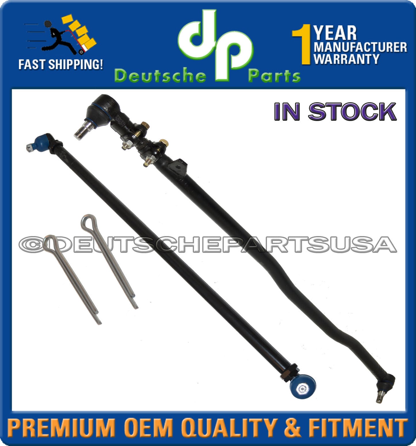 MERCEDES W463 G500 G550 DRAG LINK TIE ROD ASSEMBLY 4634631115 +  4633300703 SET