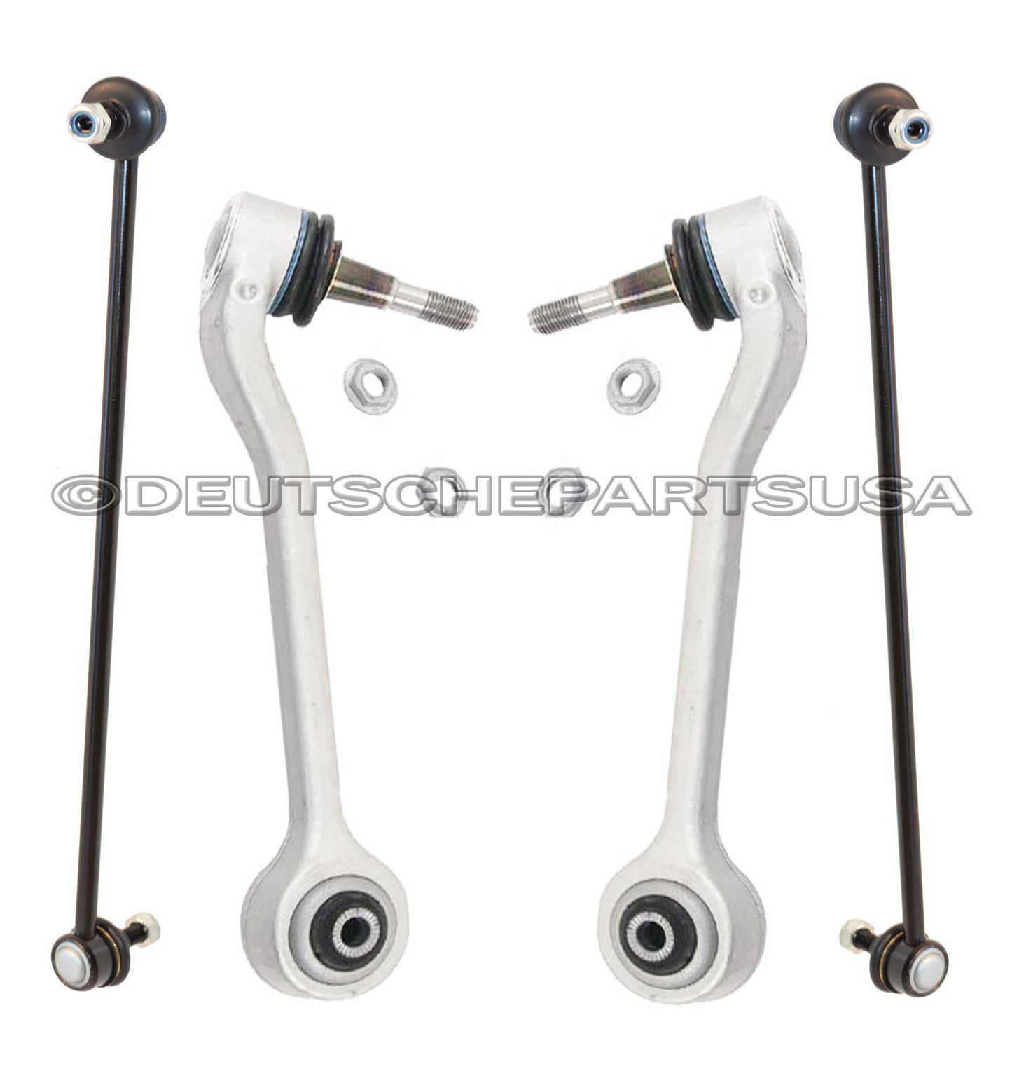 Front Lower Rear Control Arms + Sway Stabilizer Bar Links for BMW E60 Xi  SET 4