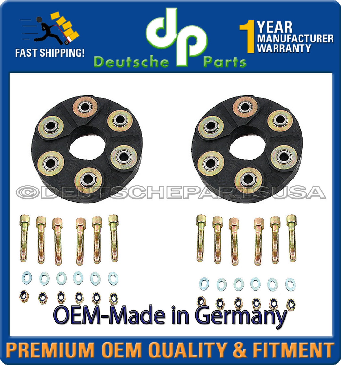 Genuine EO OEM Mercedes W116 W124 W126 Driveshaft Flex Disc Joint 1264100415 SET