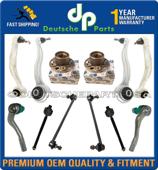 Mercedes W204 FRONT CONTROL ARM BALL JOINTS Wheel Hub Bearing SUSPENSION KIT 12