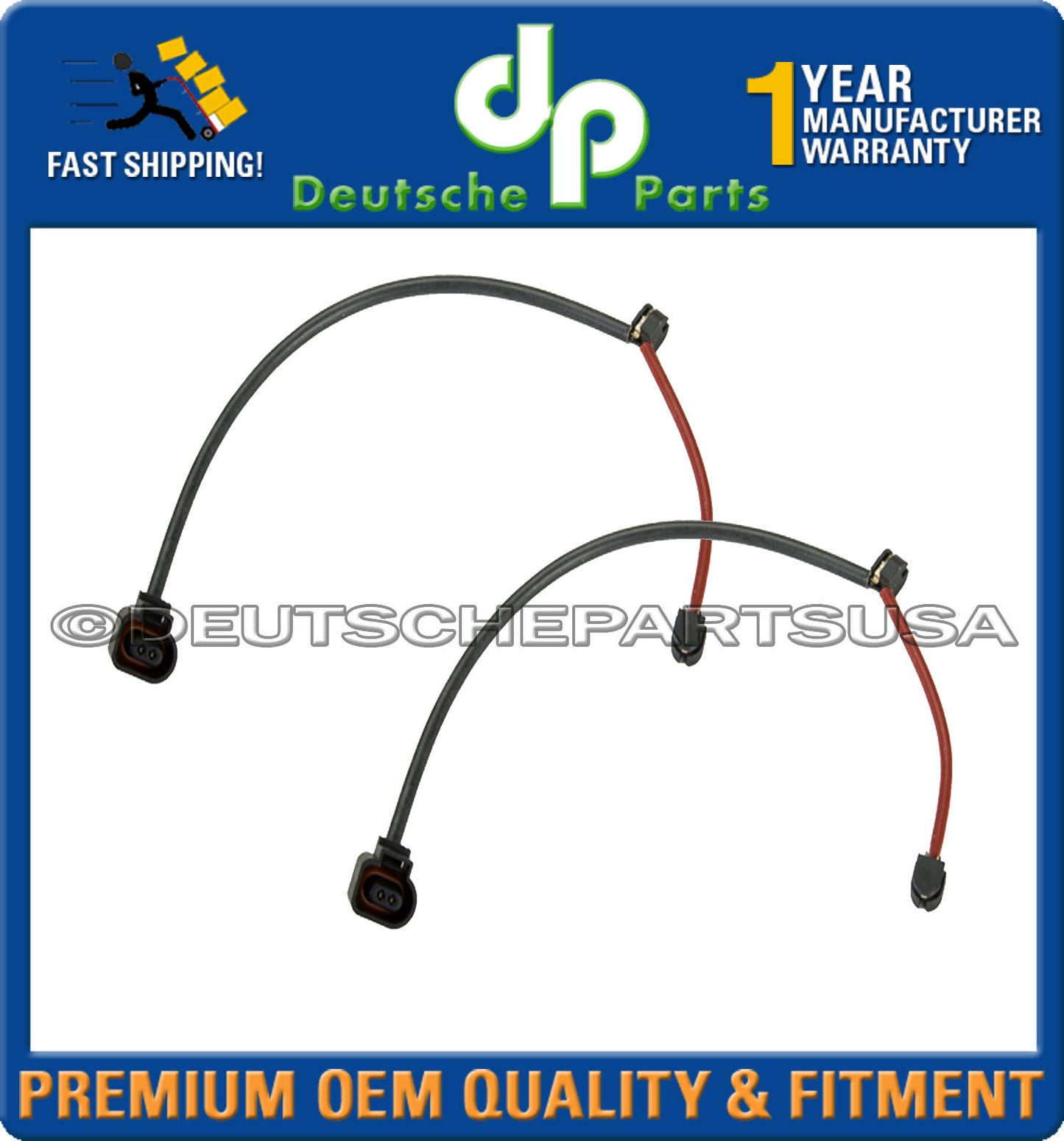 Porsche Cayenne Front LEFT & RIGHT Brake Pad Wear Sensor 955 612 365 50 Set of 2